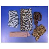 Mixed Animal Print & Solid Scarf / Sash Lot