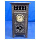 Rustic Wooden Mantel Clock Cabinet