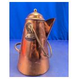 Copper Tone Metal Coffee Pot