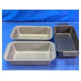 Metal Loaf Pans and Roasting Pan Lot