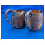 Vintage West Bend Solid Copper Moscow Mule Mugs