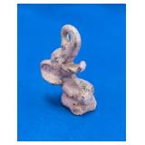 Vintage Pink Cast Iron Elephant Figurine