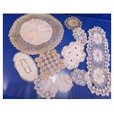 Vintage Mixed Lace & Crochet Doily Lot