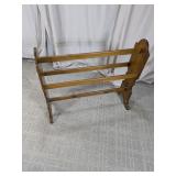 Wood Quilt Rack w/ Brass Tone Handle