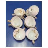 Noritake Wheaton China Gold Wheat Tea Cups Lot