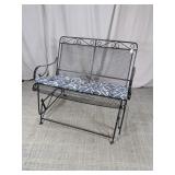 Metal Mesh Outdoor Glider Bench
