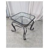 Metal & Glass Accent Table