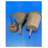 Vintage Coleman Filtering Funnel & Oil Can Lot