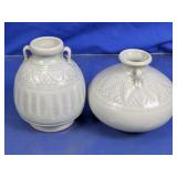 Celadon Glazed Miniature Bud Vase Duo