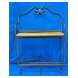 Longaberger Woodcrafts Wall Shelf w/ Hooks