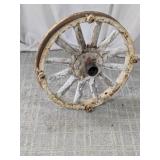 Antique 12-Spoke Wood & Iron Wagon Wheel