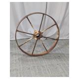 Antique Metal Spoke Wagon Wheel Industrial Decor