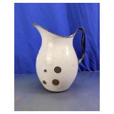 White Enamelware Pitcher