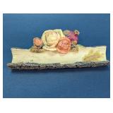 Floral Log Style Decorative Tray