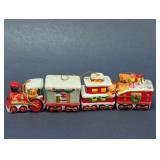 Ceramic Christmas Train Figurine Set