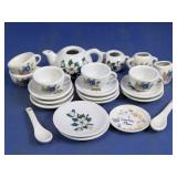 Miniature Floral Tea Set Lot