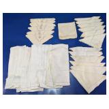 Vintage Monogrammed Napkin & Not Lot