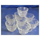 Vintage Retro Glass Punch Cups Set