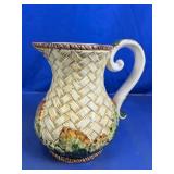 Ceramic Woven Pattern Pitcher