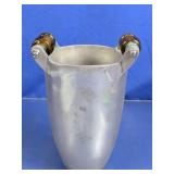 Aluminum Vase with Glass Bead Handles