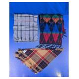 Plaid & Argyle Scarf & Shawl Trio