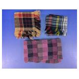 Assorted Plaid & Check Winter Scarves Trio