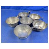 Vintage Tin Metal Measuring Dipping Cups Lot