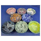 Assorted Patterned Ceramic Bowls
