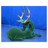 Robert Stanley Green Flocked Reindeer Figure