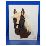 Horse Head Punch Needle Embroidery Art