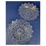 Vintage Iridescent Glass Petal Bowls