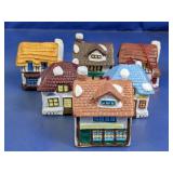 Ceramic House Ornament Lot