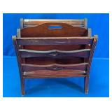 Wood Magazine Rack Stand