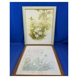 Framed Floral Butterfly Wall Art