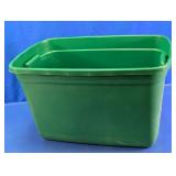 Large Green Heavy-Duty Plastic Storage Tote