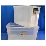 Sterilite 92 Qt & 90 Qt Clear Storage Totes Duo