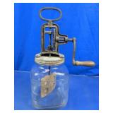 Hand Crank Glass Butter Churn
