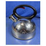 Vintage Stainless Steel Whistling Tea Kettle