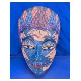 Hand-Painted Indonesian Batik Wood Mask