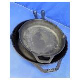 Vintage Lodge Cast Iron Skillet Duo