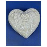 Heart Shaped Floral Trinket Box