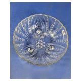 Clear Pressed Glass Decorative Bowl
