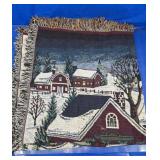 Winter Scene Woven Tapestry Throw