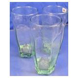 Green Tinted Drinking Glasses Lot