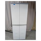 Tall White Storage Cabinet with Adjustable