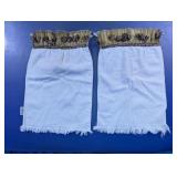 (2)Avanti Tasseled Guest Towels Duo
