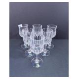 (6)Vintage Cut Glass Cordial Wine Glasses Lot