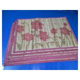 Floral Bamboo Placemats Set