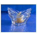 Heart-Shaped Cut Glass Votive Holder