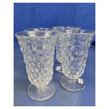 Clear Pressed Glass Goblets Set